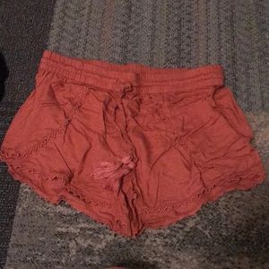 Burnt orange soft shorts